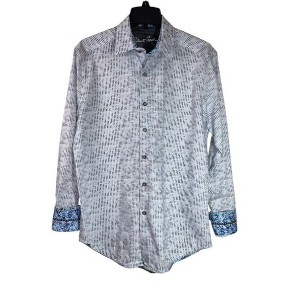 Robert Graham Other - Robert Graham Button Up Shirt Mens Medium Blue Allover Print Flip Cuffs Cowboy